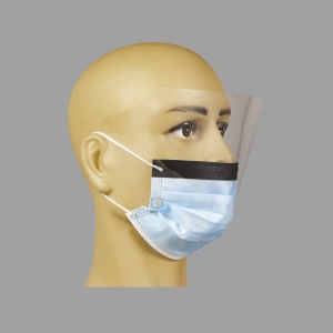 surgical face mask with shield